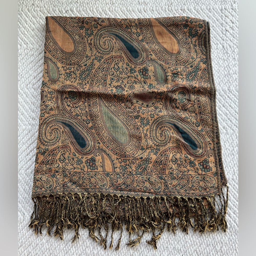 Cashmere Brown Pasley Scarf